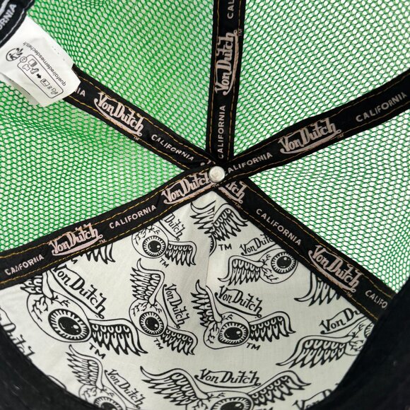 Von Dutch Navy Denim Apple Logo Trucker - Picture 4 of 5